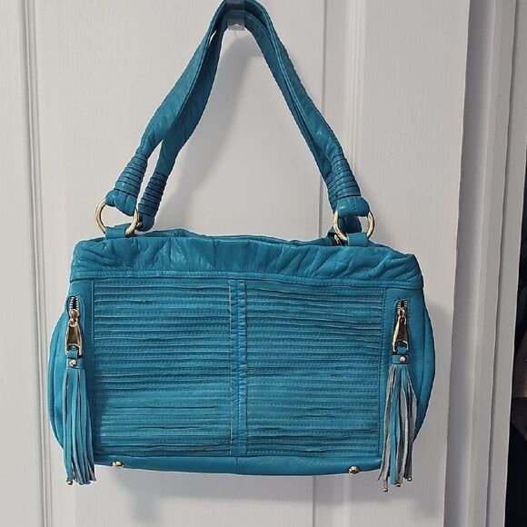 b. makowsky Handbags - B. Makowsky Turquoise Shoulder Bag
